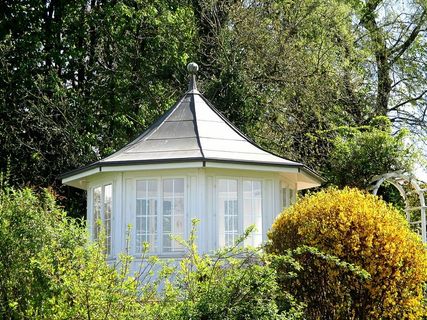 提供，展馆，树木，灌木，休息，美丽，罗曼肖恩，瑞士