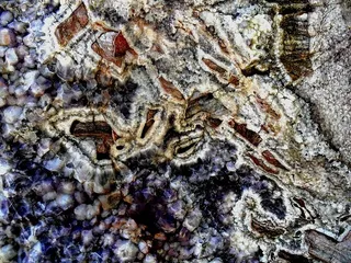 灰色、紫色、晶洞、半宝石、玛瑙、砾岩、红色、玛瑙砾岩