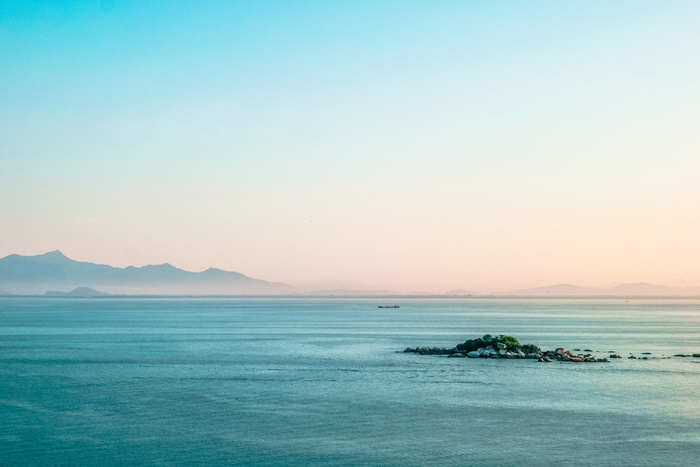 自然、景观、水、海洋、海洋、波浪、岩石、山脉