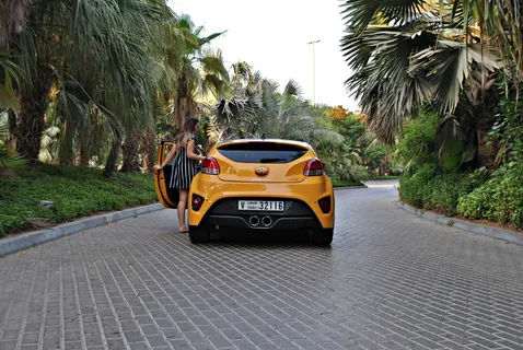 抱着车门被树木包围的女人 抱着车门被树木包围的女人