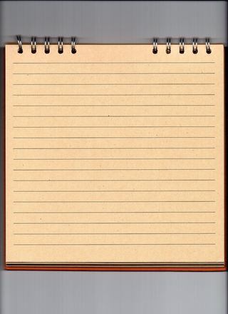 未书写，棕色，螺旋笔记本，灰色，表面，真空，纸，笔记本