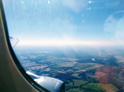 车辆，窗口，地平线，蓝色地平线，行星，旅行，地上，飞机