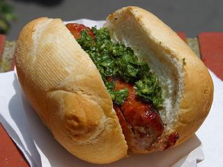 香肠，三明治，面包卷，香肠，面包，零食