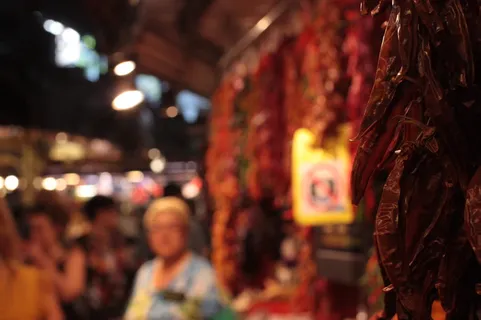 西班牙、巴塞罗那、梅尔卡多·德拉博克利亚、雷德、皮门特、兰布拉斯、布勒、墨西哥胡椒