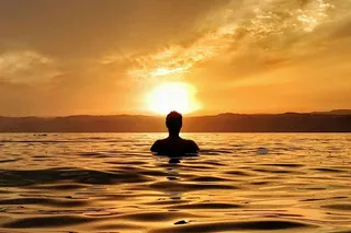 剪影摄影，人物，游泳，剪影，照片，男人，被包围，身体