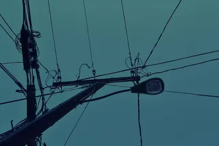 电缆，暗，电，电，电，能源，灯柱，线路