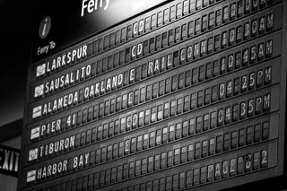 黑色数字渡轮目的地板