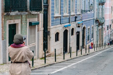 服装，服饰，人，人，行人，家居装饰，葡萄牙，里斯本