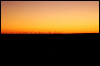 剪影摄影，风车，帕伦西亚，博恩霍姆，地平线，日落，日落时的天空，风景