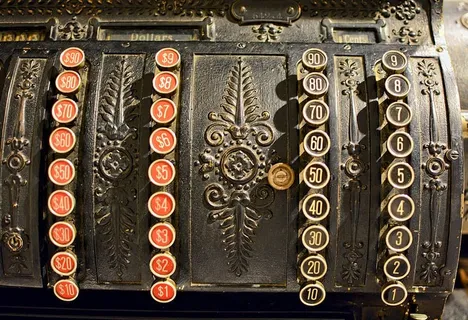 收银机，收银机，现金，收银机，商业，货币，机器，商店