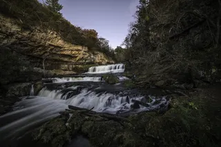 瀑布的延时摄影