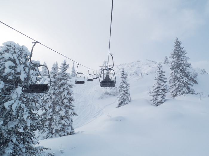 电梯，奥地利，冬天，雪，下雪，山，山，树