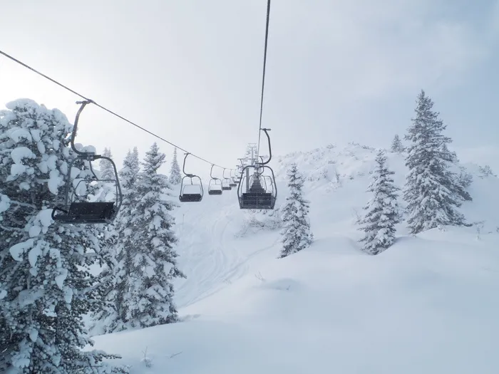 电梯，奥地利，冬天，雪，下雪，山，山，树