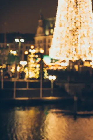 德国, 汉堡, 市政厅市场, 手机壁纸, 灯, 模糊, 散景, 景观