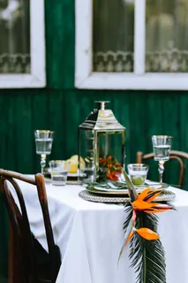 优雅的异国情调桌面装饰