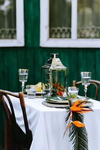 优雅的异国情调桌面装饰