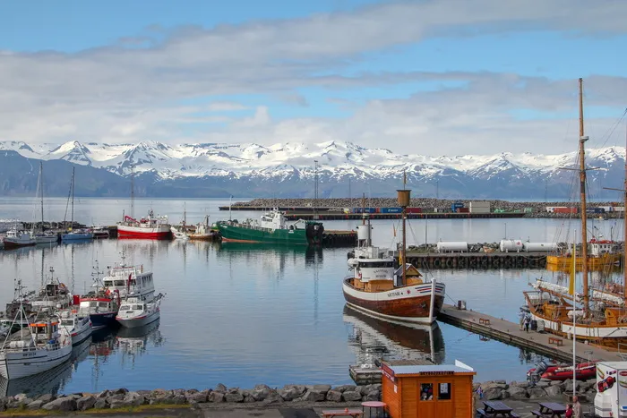 husavik，冰岛，港口，船，风景，船，海，边