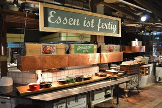 餐厅、柜台、美食、用餐、自助服务、用餐、食物、午餐