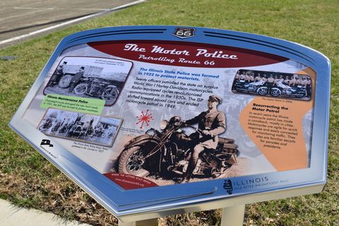 路边景点, 标志, 66 号公路, 伊利诺伊州, 美国, 旅行, 信息, 交通