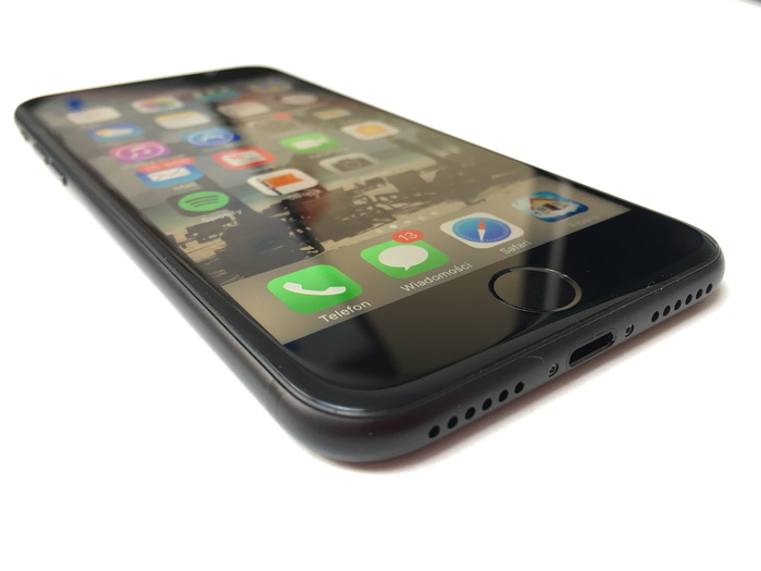 黑色iphone 7、iphone 7、smarton、touch id、home、key return、apple、白色背景