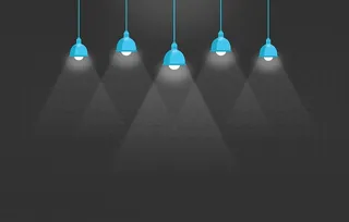 天花板灯-带有复印空间的插图