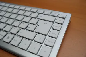 灰色、键盘、棕色、木质、表面、返回键、返回按钮、输入按钮