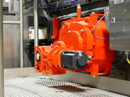 橙色、黑色、金属、工业、机器、驱动、电机、变速箱