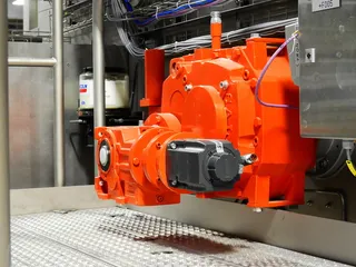 橙色、黑色、金属、工业、机器、驱动、电机、变速箱