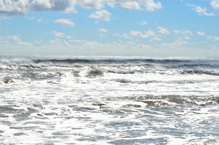 海浪，白帽，大海，大海，大海，白色，水，波浪