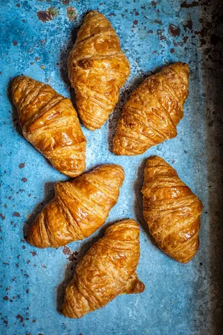 六个烤面包，食物，食物和饮料，新鲜，没有人，正上方，面包，室内