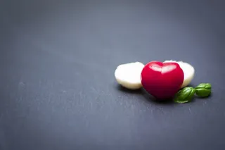 红色，水果，灰色，表面，番茄，马苏里拉，食用，罗勒