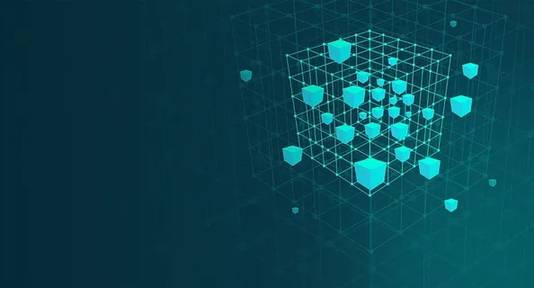 立方体网格-抽象-大数据和数据挖掘概念-与Copyspace