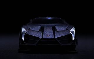 照片，黑色，兰博基尼venono，兰博基尼，大灯，微型，神秘，低调