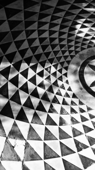 美国洛杉矶盖蒂别墅，地板，三角形，图案，盖蒂别墅，室内