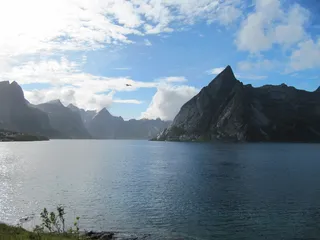 罗弗敦，挪威，斯堪的纳维亚，水，山，自然之美，风景-自然，天空