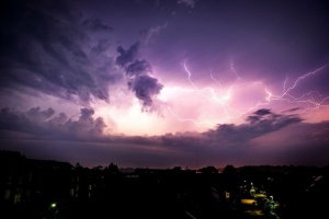 黑色、天空、雷声、天气、明斯特、闪电、威斯特法伦、天气情绪