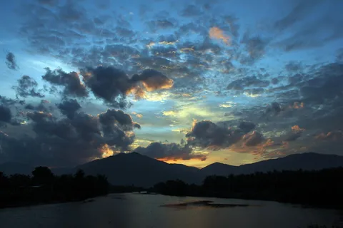 山,日落,海,天,可以,云天,自然之美,风景 山,日落,海,天,可以,云天,自然之美,风景