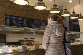 意大利食品，披萨，柜台，客户，特许经营，快餐，带食物，披萨店