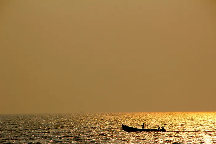 日落，海滩，大海，海洋，日落，海滩，太阳，航海船，自然