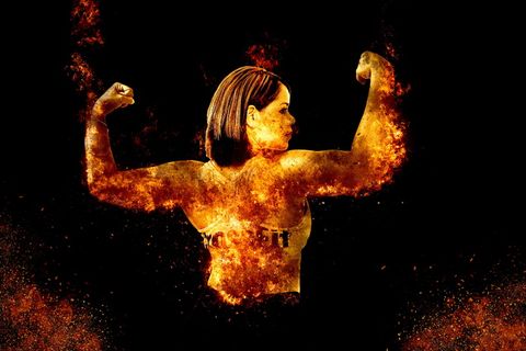 女人，运动，运动，肌肉，健身，活跃，艺术，移动