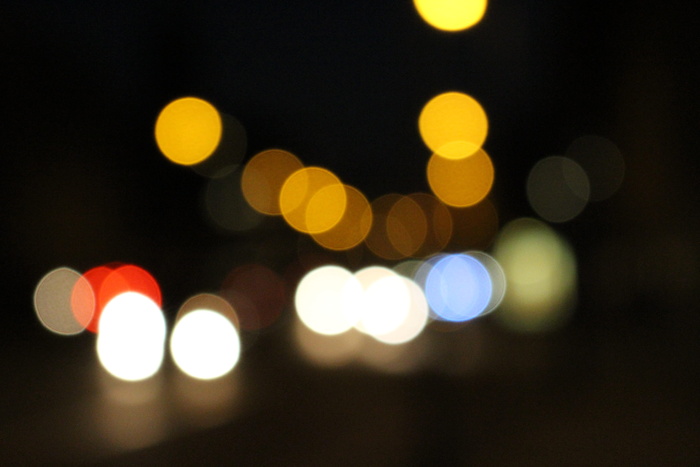 英国, 伦敦, 夜, 散景, 城市, 光, 模糊, 照亮