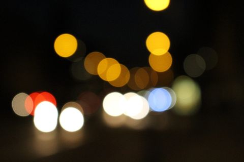 英国, 伦敦, 夜, 散景, 城市, 光, 模糊, 照亮