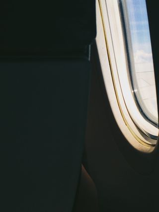 iphone、黑暗、天空、窗口座椅、视图、飞机、飞机、飞行器