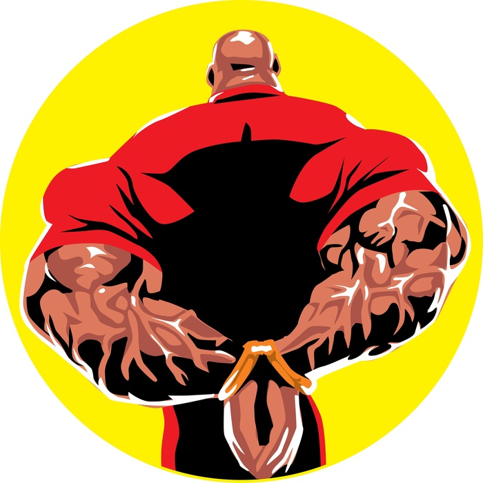 风格化、带手铐、男士、插图、矢量、室内、单人、男士