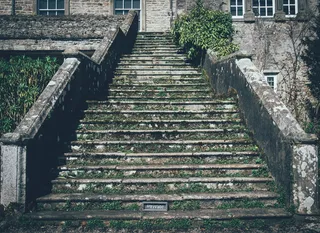 英国，sizergh，sizergh城堡，自然，台阶，城堡，建筑，楼梯