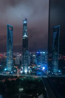 建筑，建筑，城市，城市灯光，城市景观，当代，夜晚，未来主义