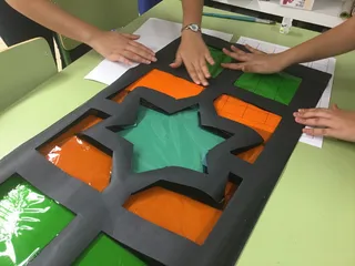 星形，多边形，高中，星形多边形，艺术，人手，菜鸟图库，握持