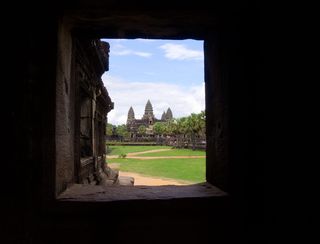 柬埔寨、吴哥窟、克朗暹粒、阳光、天空、蓝色、云、颜色