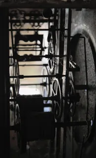 时钟，机芯，手表盒，旧的，齿轮，齿轮，时间，机械