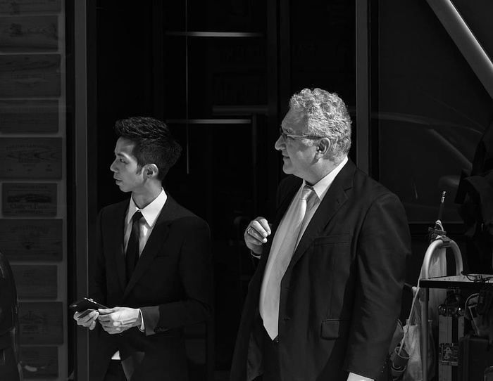 香港，中心，城市生活，街道，人，B/W，男人，生意